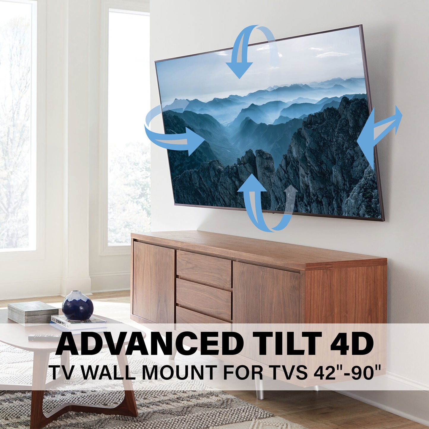 Sanus VLT7-B2 Advanced Tilt Premium 42" - 90" TV Wall Mount - Black - Curacao