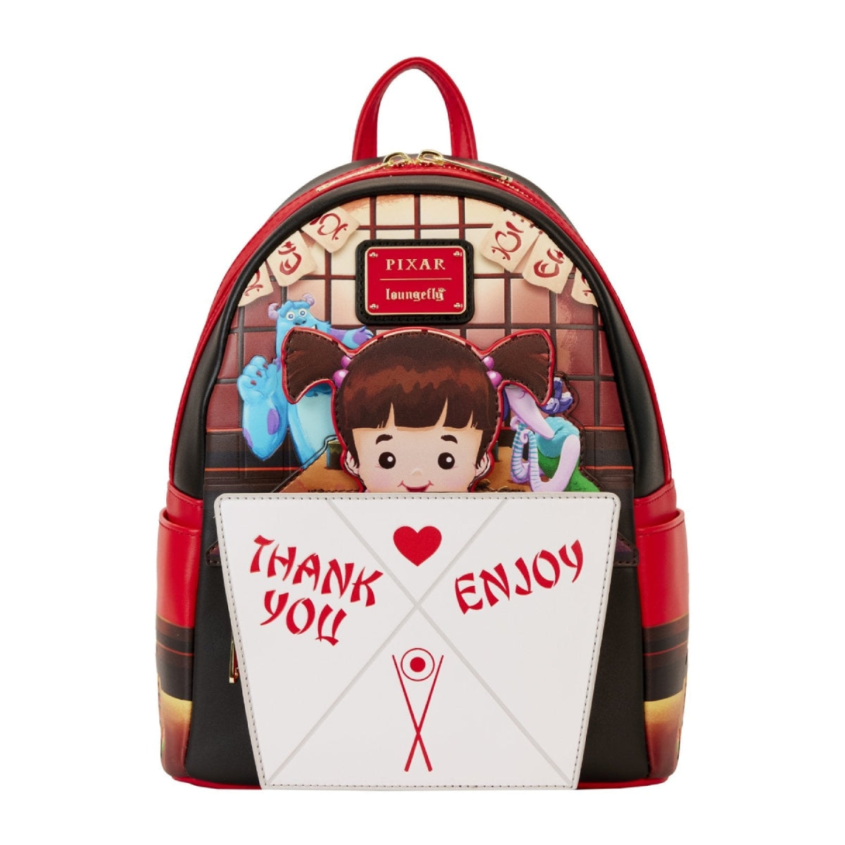 Loungefly Pixar Monsters, Inc. Harryhausen's Takeout Boo Pop-Up Mini Backpack