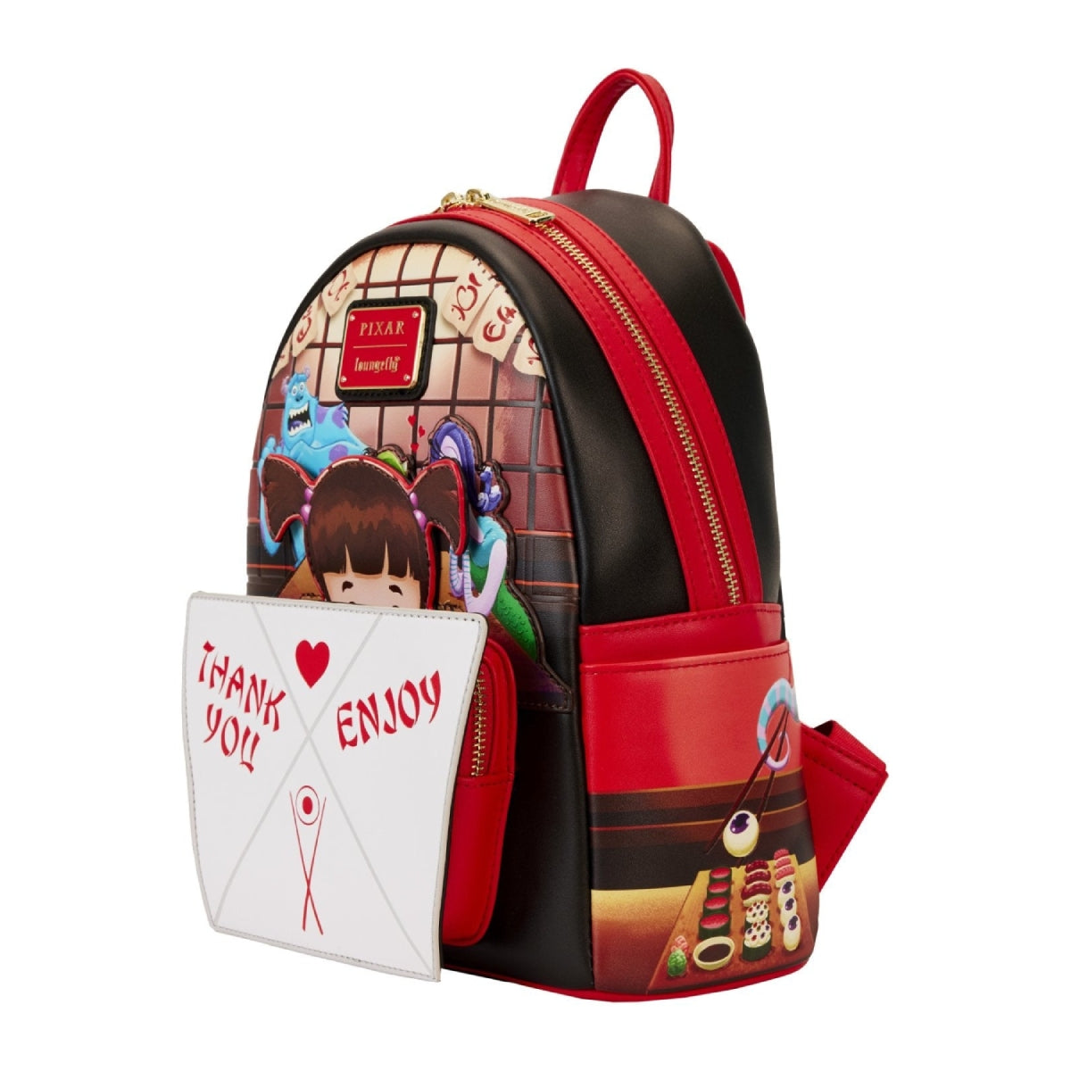 Loungefly Pixar Monsters, Inc. Harryhausen's Takeout Boo Pop-Up Mini Backpack