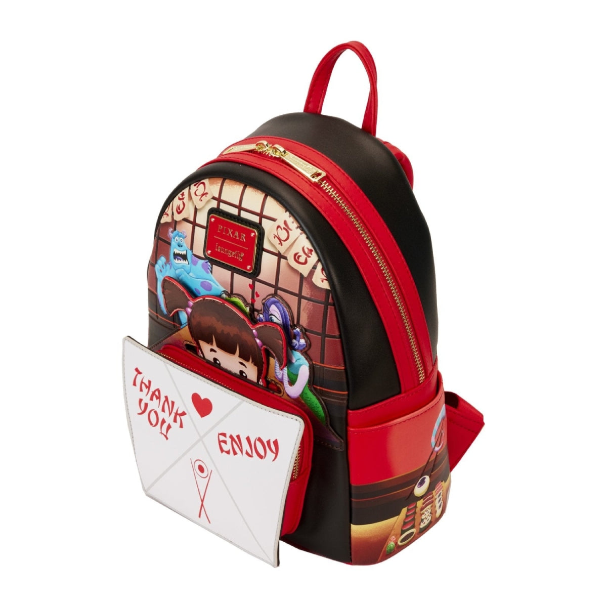 Loungefly Pixar Monsters, Inc. Harryhausen's Takeout Boo Pop-Up Mini Backpack
