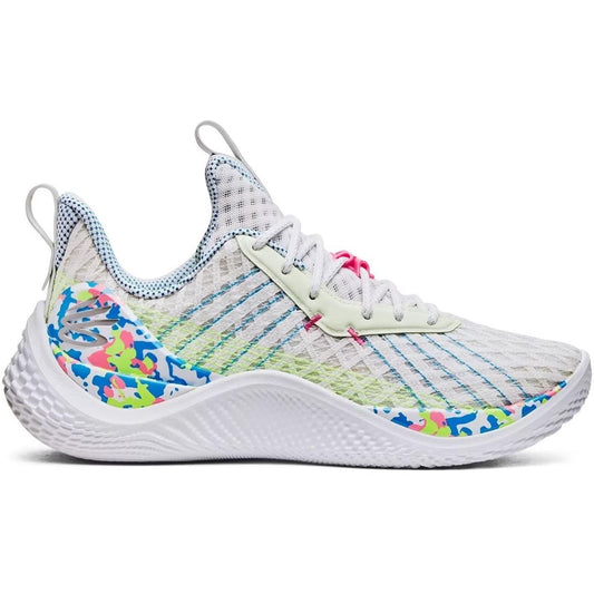 Under Armour Unisex Curry Flow 10 Splash Party Shoes (Size 7.5) - White