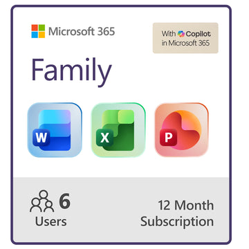 Microsoft 365 Family includes advanced security, cloud storage, and innovative apps with  Microsoft Copilot. For 1-6 people.