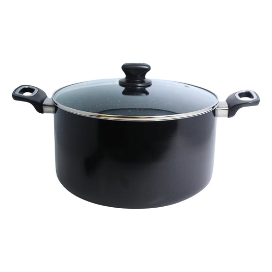 Imusa GAU/24038 10 qt Bistro Nonstick Duch Oven with Glass Lid - Black