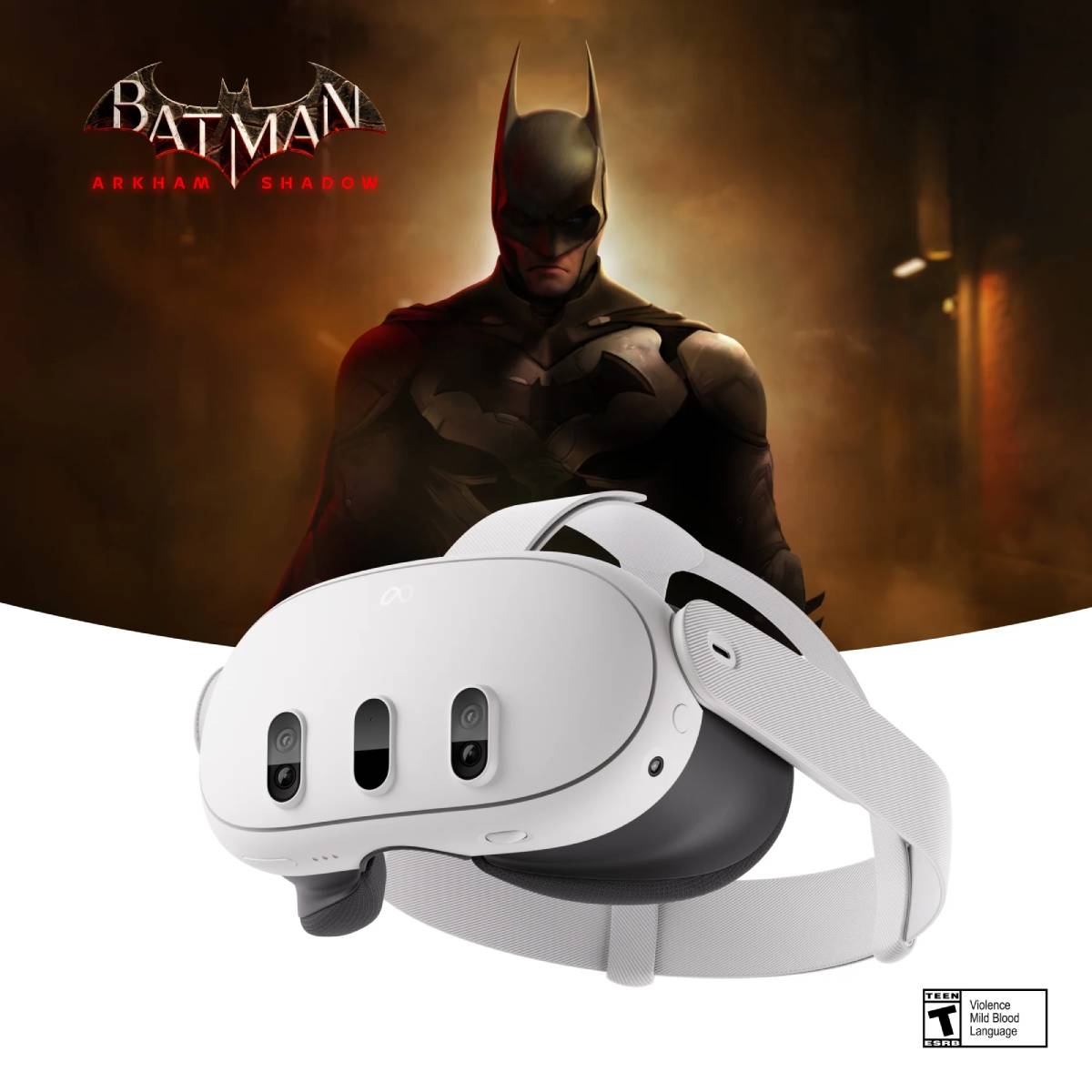 Meta Quest 3 512 GB Virtual Reality Headset with Batman: Arkham Shadow - White