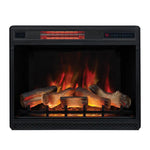 ClassicFlame Infrared Electric Fireplace Insert with Safer Plug, Black