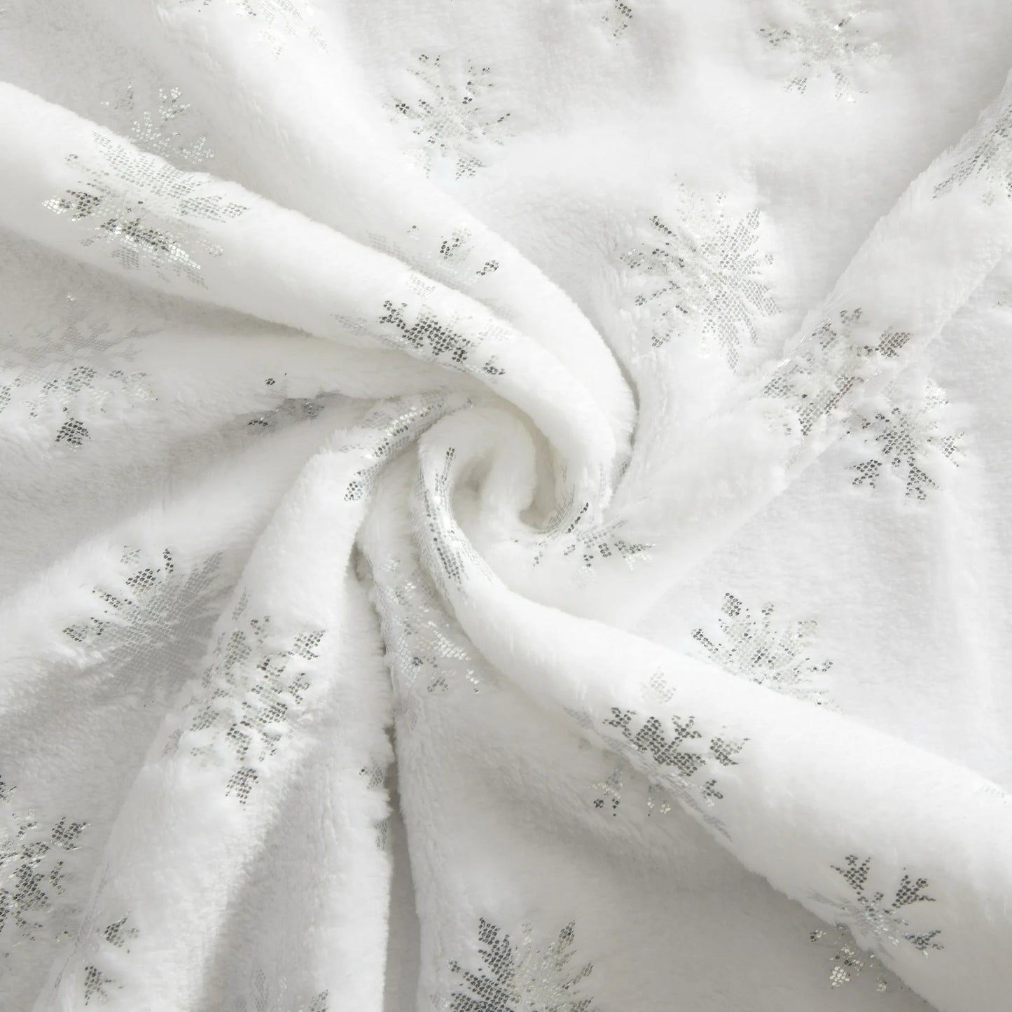Christmas Throw Blanket - Snowflake White