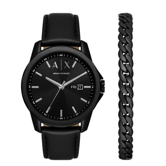 Armani Exchange Men's 44mm Strap Watch with Bracelet - Black
