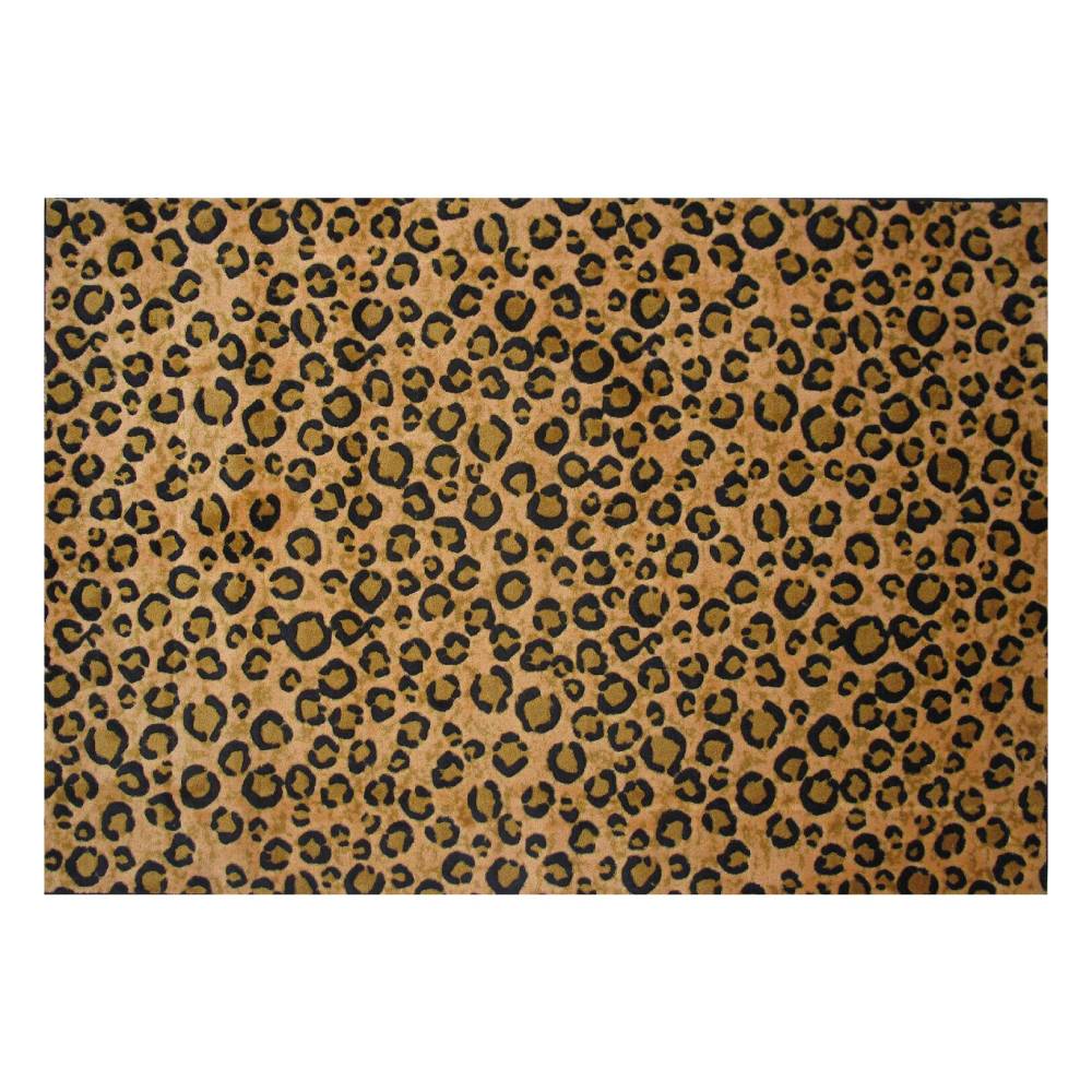 L.A Rugs Supreme Leopard Skin Rectangular Area Rug - Brown