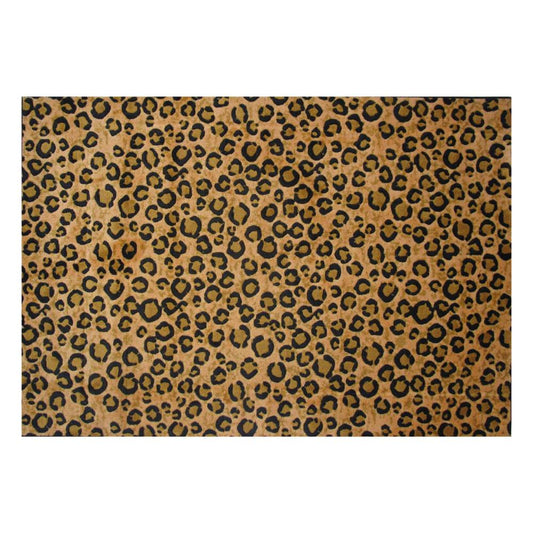 L.A Rugs Supreme Leopard Skin Rectangular Area Rug - Brown