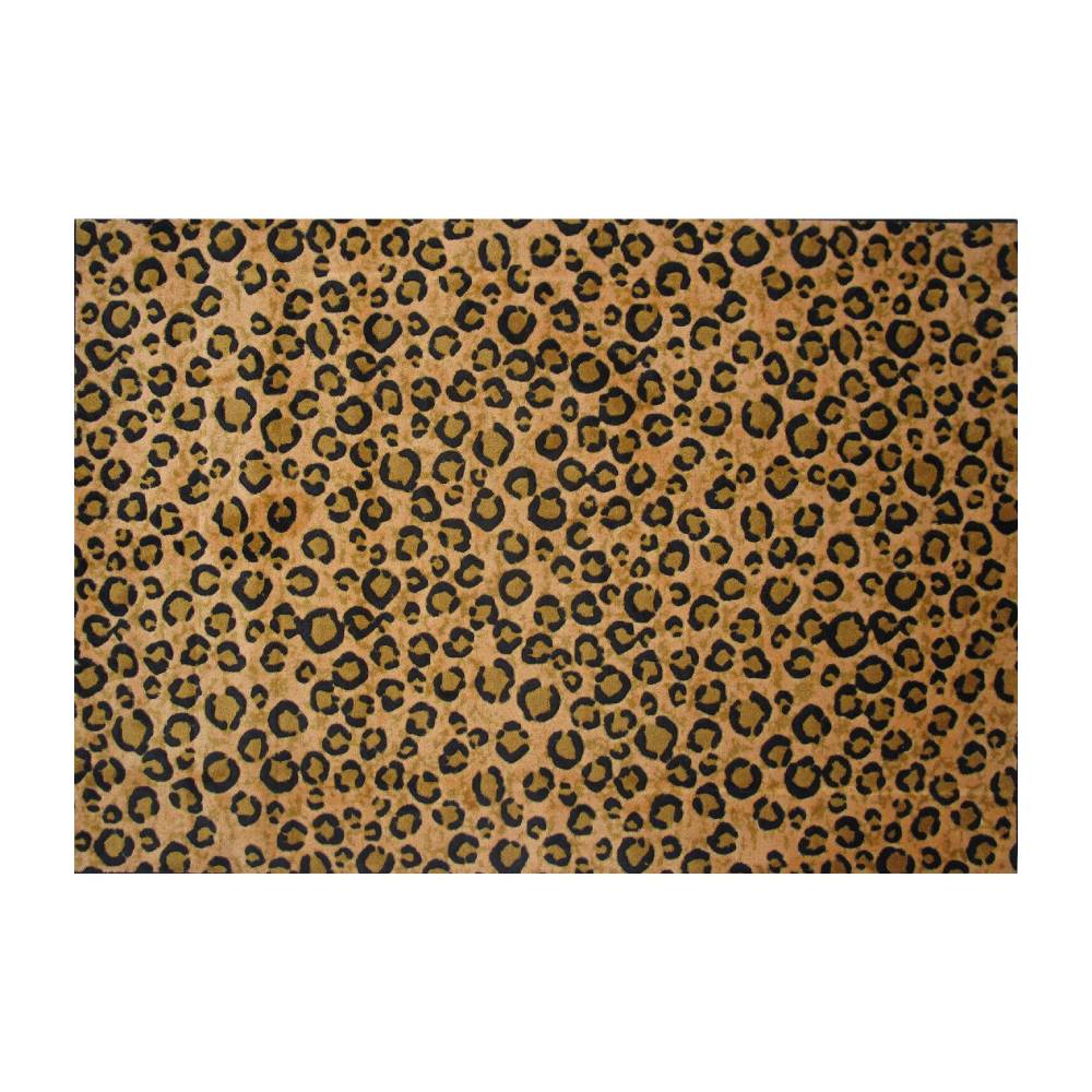 L.A Rugs Supreme Leopard Skin Rectangular Area Rug - Brown