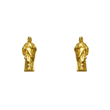 Saint Judas Stud Earring in 14K Yellow Gold