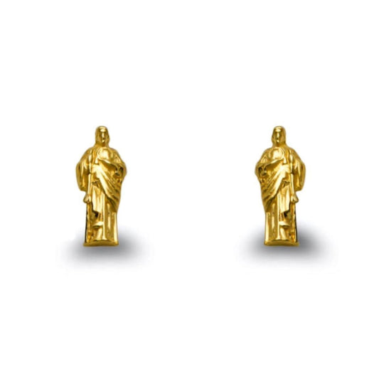 14k Saint Judas Stud Earring in Yellow Gold