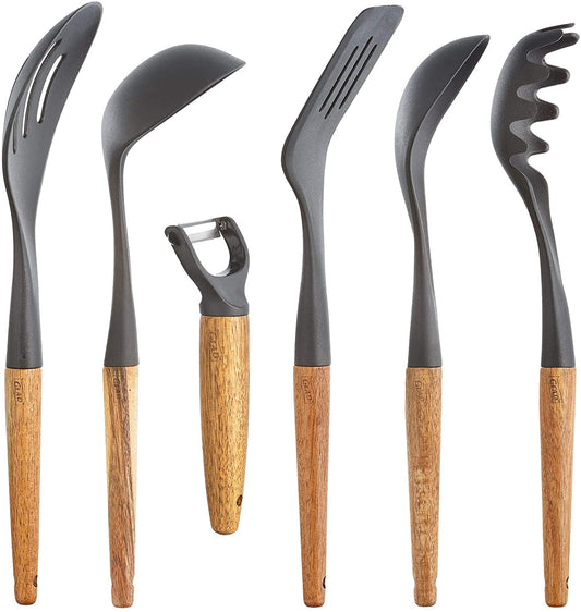Glad Acacia Wood Handle Kitchen Tools 6PC Set