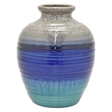 Three Hands 11" Ceramic Vase - Multicolor