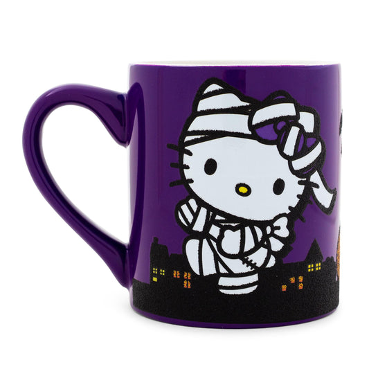 Sanrio Hello Kitty "Happy Halloween" 14 oz Ceramic Glitter Mug - Purple