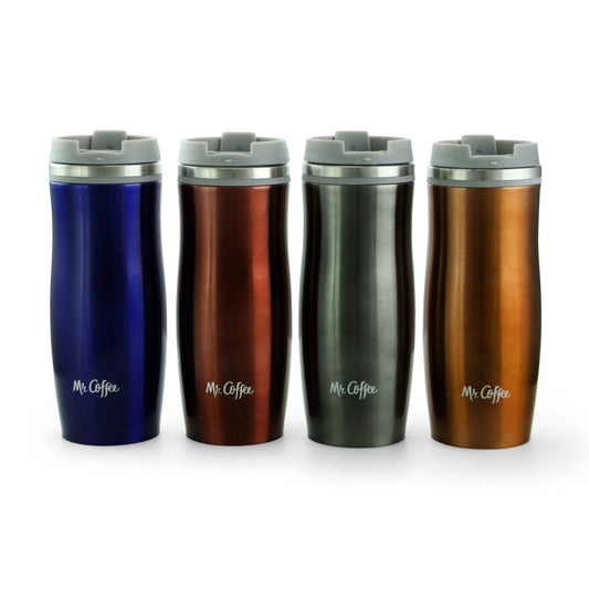 Mr. Coffee Kendrick 12.5 oz Thermal Travel Tumbler Cup with Lid- Assorted Colors
