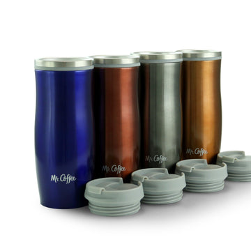 Mr. Coffee Kendrick 12.5 oz Thermal Travel Tumbler Cup with Lid- Assorted Colors