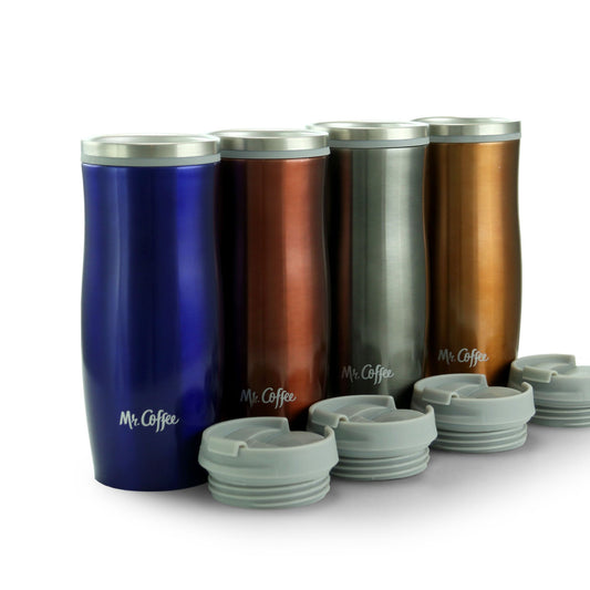 Mr. Coffee Kendrick 12.5 oz Thermal Travel Tumbler Cup with Lid- Assorted Colors