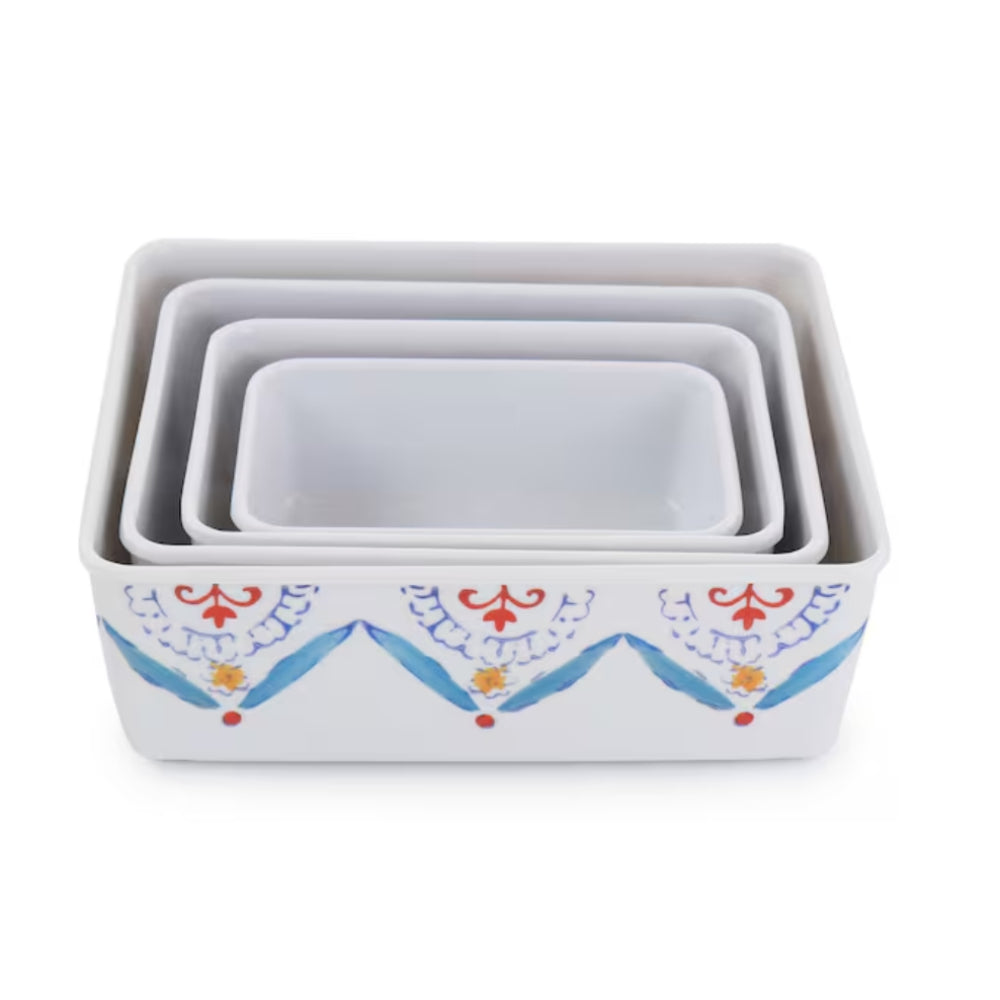 Gibson Home 8 Piece Anaya Rectangular Nesting Food Storage Set