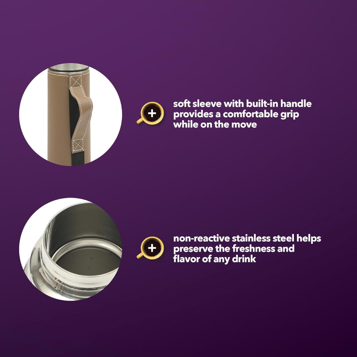 Mr. Coffee Leatherette 23 oz Thermal Bottle