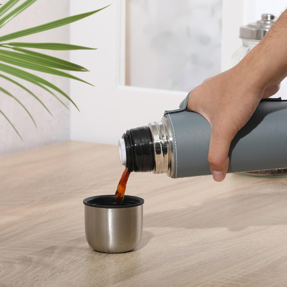 Mr. Coffee Leatherette 23 oz Thermal Bottle