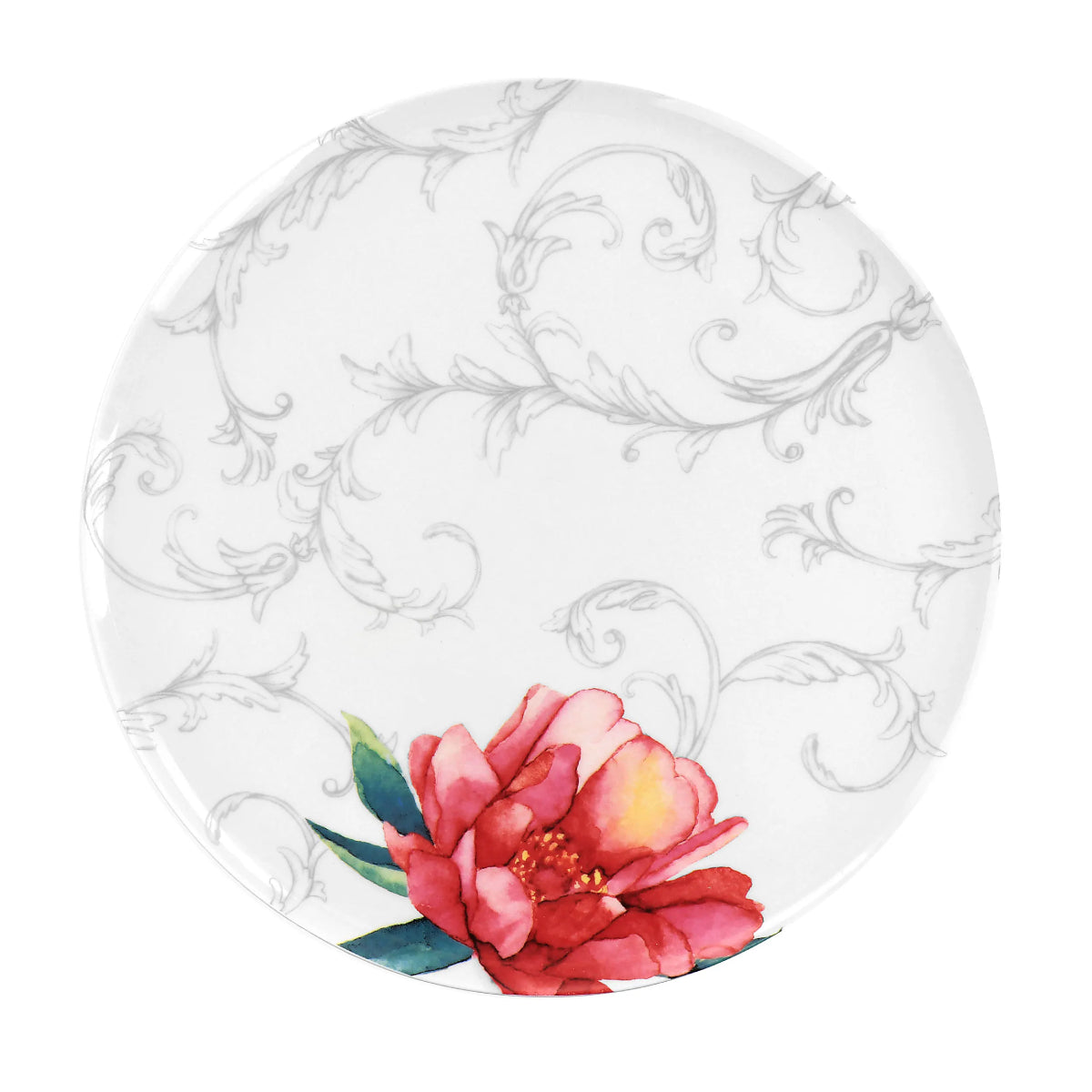 Martha Stewart 10.75" Peony Cake Plate - White