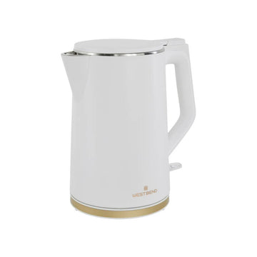 West Bend KTWB2LWG13 1.5L Timeless Electric Kettle - White/Gold