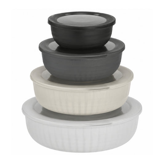 Lockbox (8-Piece) Round Food Storage Set - Gray