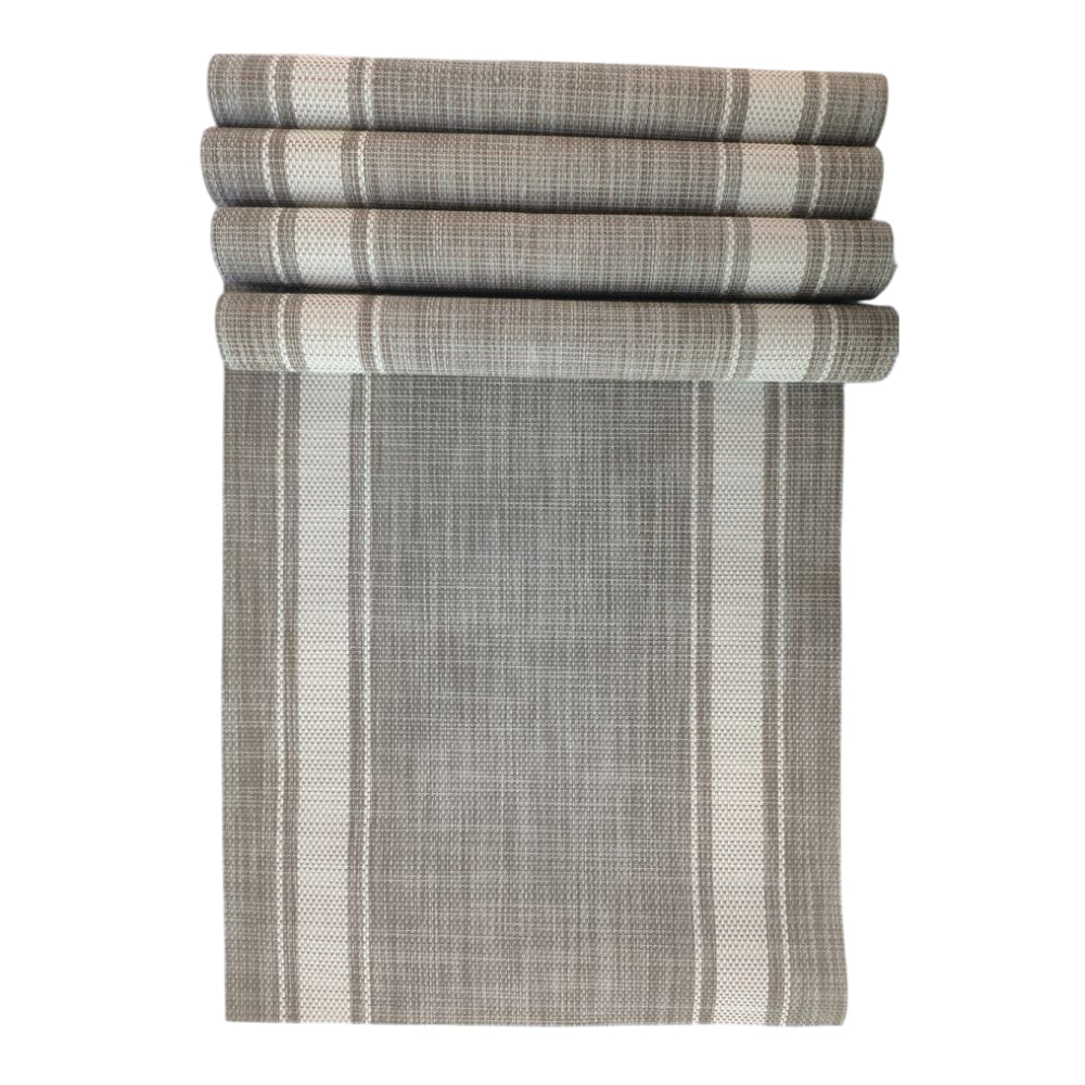 Besthome Striped Place Mat Set (4-Pieces) - Beige/Gray