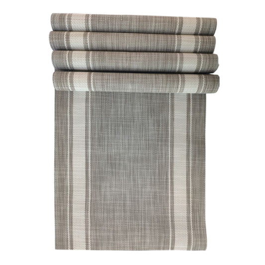 Besthome Striped Place Mat Set (4-Pieces) - Beige/Gray