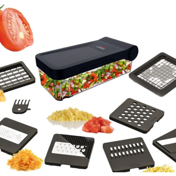 Ginsu Pro Multifunctional Chopper and Slicer with 8 Interchangeable Blades - Black