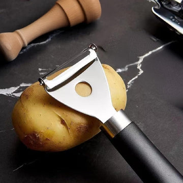 Ginsu 7" Pro Y-Shaped Swivel Peeler - Black