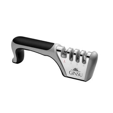 Ginsu 9" Knife Sharpener with 3 Stage System - Silver