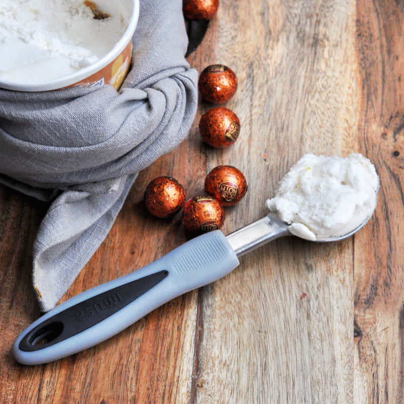 IMUSA 8" Ice Cream Spoon with Handle - Silver/Gray