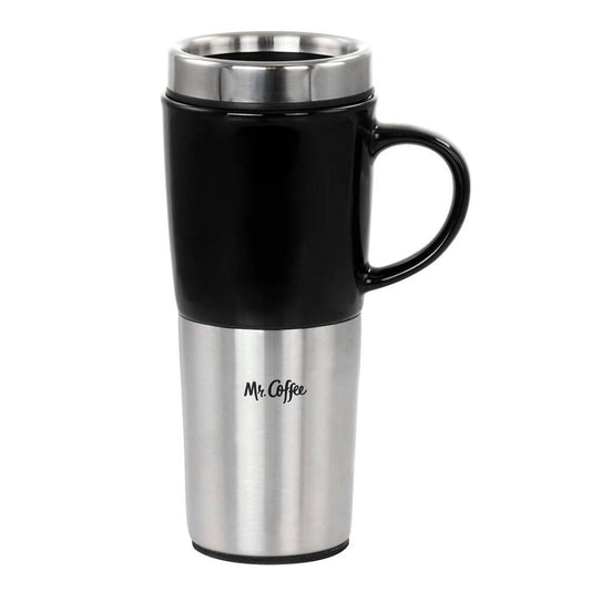 Mr. Coffee 16 oz Travel Mug With Lid