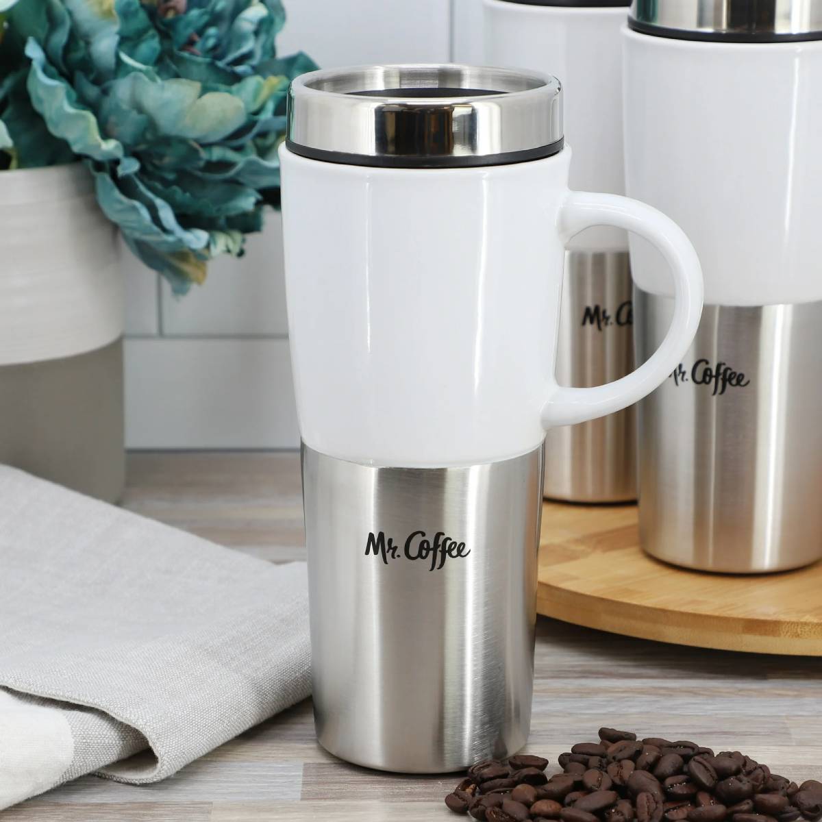 Mr. Coffee 16 oz Travel Mug With Lid