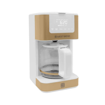 West Bend CMWB12WG13 Timeless 12 Cup Hot & Iced Coffee Maker - White/Gold