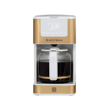 West Bend CMWB12WG13 Timeless 12 Cup Hot & Iced Coffee Maker - White/Gold