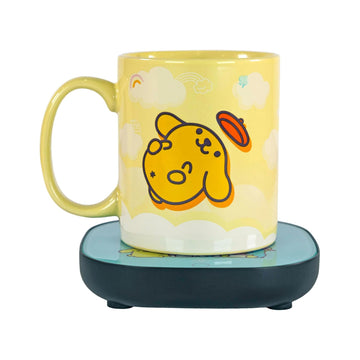 Uncanny Brands MW1/KIT/PO1 Hello Kitty and Friends Pompompurin Coffee Mug with Mug Warmer - Yellow