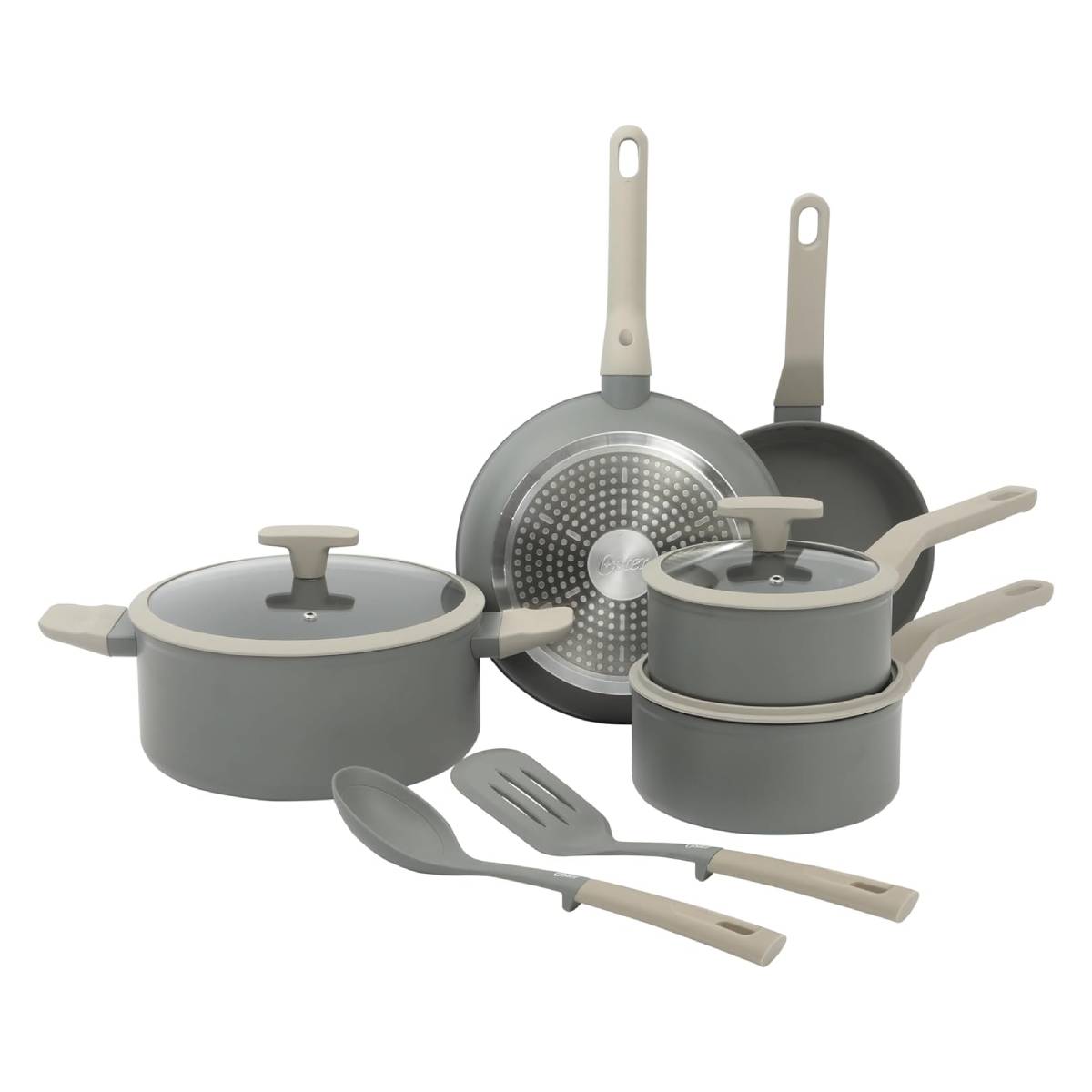 Oster Ambrose Forged Pots and Pans Cookware Set (10 Pieces)– Curacao