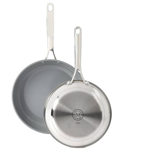 Martha Stewart Delaroux Fry Pan Set (2-Piece) - Gray