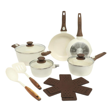 Oster SmartHandle Advance (18-Piece) Cookware Set - White