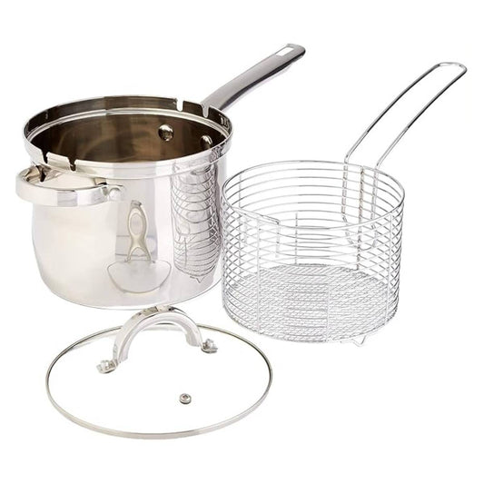 Oster Sangerfield 3.65 qt Deep Fryer Cookware Set (3-Piece) - Silver