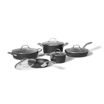 Starfrit The Rock Essential (10-Piece) Cookware Set - Black