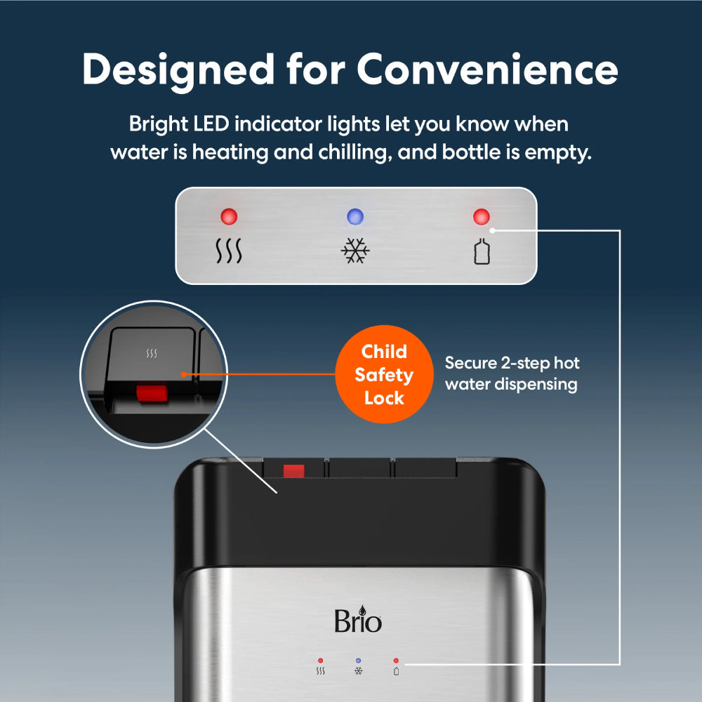 Brio 430 Series Bottom Load Water Cooler - Black/Silver