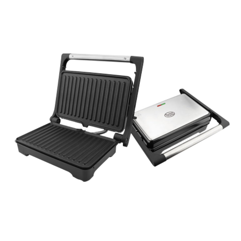 Alpha Cuisine 1200W Non-Stick Coating Press Grill - Black/Silver