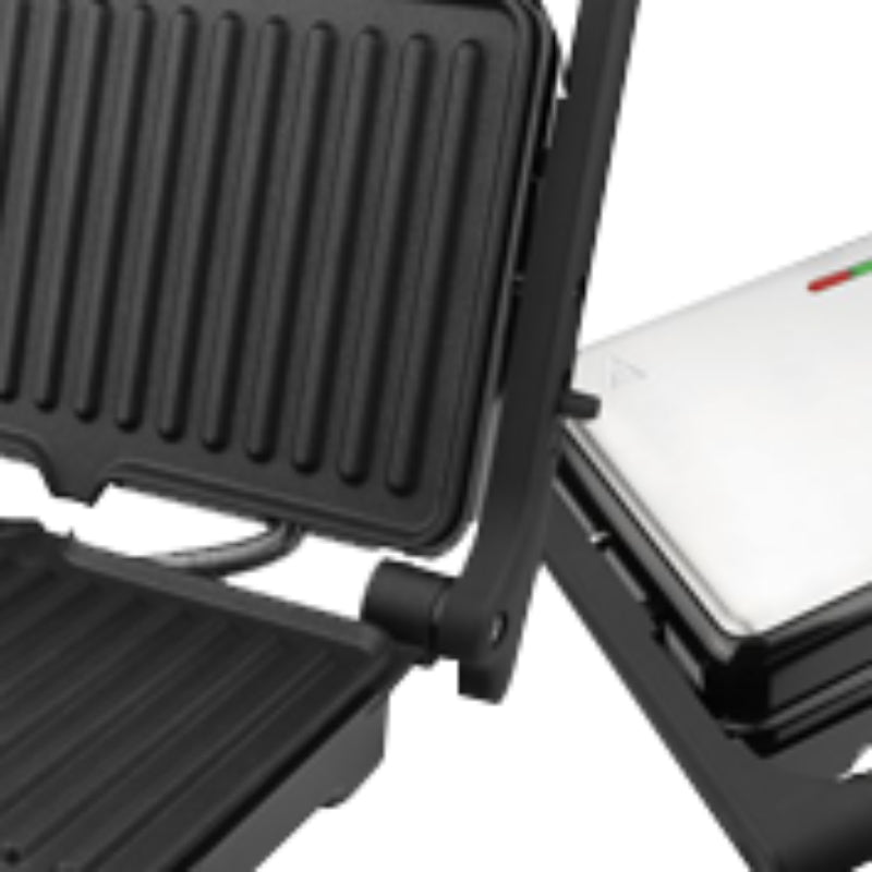 Alpha Cuisine 1200W Non-Stick Coating Press Grill - Black/Silver