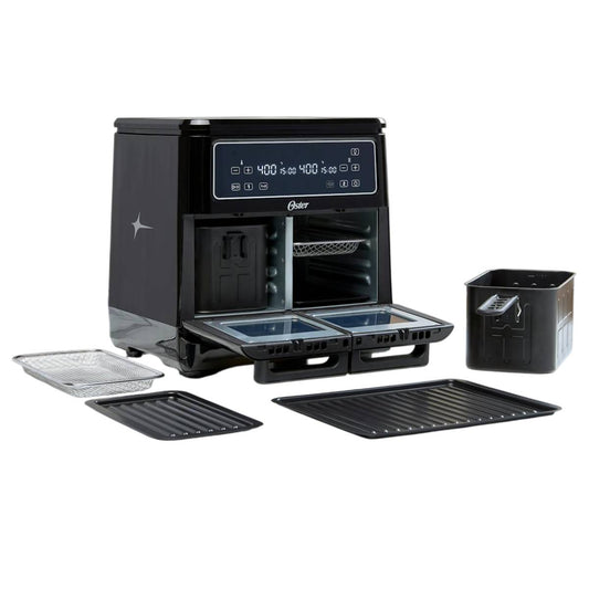 Oster 11 qt Flex Air Fryer with 2 Cooking Zones - Black