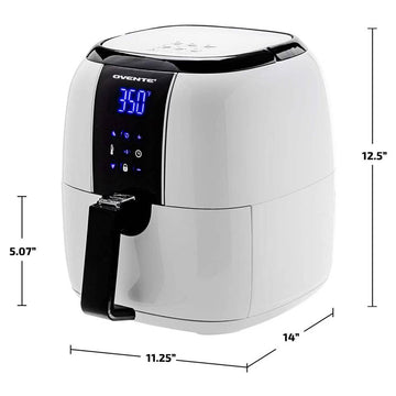 Ovente FAD61302 3.2 Quart Air Fryer with Digital LED Touch Screen