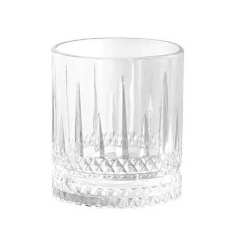 Gibson Home 13 oz Iceberg Embossed Double Old Fashioned Glass Set (4-Pieces) - Clear